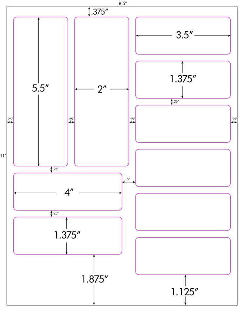 Label 3028 Steadfast Die-Cut Label Template: SF3028 - Steadfast Paper