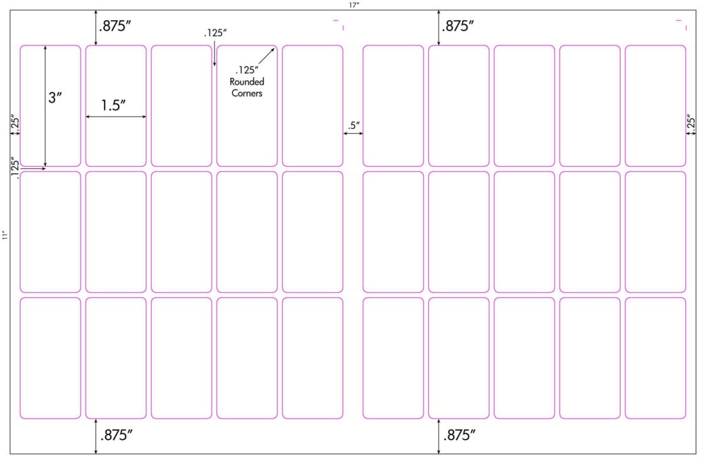 Steadfast Die-Cut Label 11x17 Template: SF7362 - Steadfast Paper