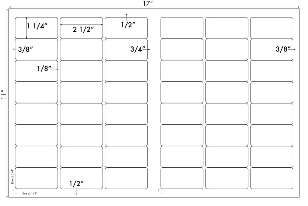 Steadfast Die-Cut Label 11x17 Template: SF7525 - Steadfast Paper